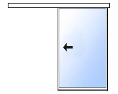 Одностворчатая автоматическая дверь - конструкция