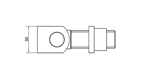 Комплектующие для распашных ворот Петля CAME H 18 регулируемая с гайкой, 42-68 мм, М18, приваривание в Кропоткине