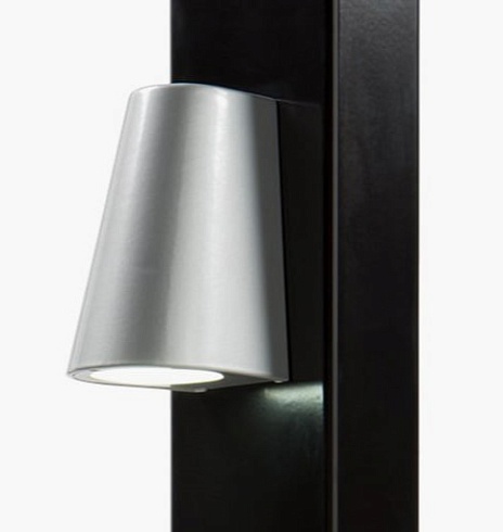 Заказать Элегантное LED-освещение Locinox (Бельгия) TRICONE для ворот, цвета zilver и 9005 (черный) в Кропоткине